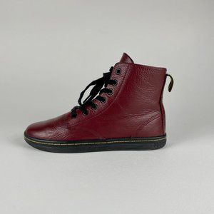 Dr. Martens Leyton Red Leather Boots Women's 6